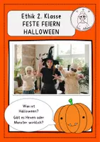 Vorschau - Stundenentwürfe - Ethik 2. Klasse Feste feiern HALLOWEEN - Deckblatt