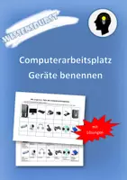 Vorschau - Arbeitsblätter - Computerarbeitsplatz Geräte benennen - Deckblatt