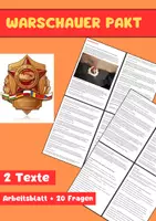 Vorschau - Arbeitsblätter - Der Warschauer Pakt - Gründung bis Zusammenbruch - Deckblatt