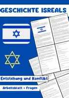 Vorschau - Arbeitsblätter - Die Geschichte von Israel - 5 Texte + Aufgaben - Deckblatt