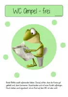Vorschau - Bildkarten - WC Ampel mit dem Motiv Frosch - Deckblatt