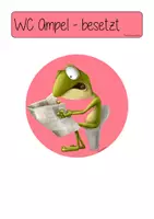 Vorschau - Bildkarten - WC Ampel mit dem Motiv Frosch - Seite 2