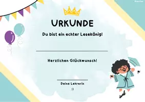 Vorschau - Anderer Materialtyp - URKUNDE Lesekönig und Lesekönigin - Seite 2
