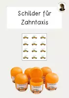 Vorschau - Mal- und Bastelvorlagen - Schilder für Milchzahntaxis - Deckblatt