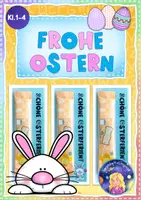 Vorschau - Anderer Materialtyp - Osterferien: Ostergruß mit Schokohasen! - Deckblatt