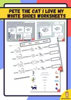 anteprima - Esercizi - Pete the Cat: Storytime Worksheets & flipbook & mini book & Final Tasks - Pagina 1