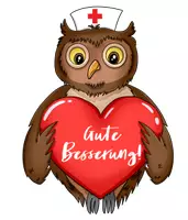 Vorschau - selbst erstellte Cliparts/Grafiken - Clipart für die Krankenmappe ("Gute Besserung"- Eule) - Seite 2