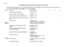 Vorschau - Test - Checkliste für die erste Klassenarbeit in Spanisch Klasse 6 Vamos Adelante - Seite 2