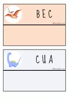 Vista previa - Tarjetas / Manipulativos - Vocabulari bàsic del projecte dels dinosaures @lamestrarosa - página 3