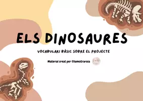 Vista previa - Tarjetas / Manipulativos - Vocabulari bàsic del projecte dels dinosaures @lamestrarosa - Portada