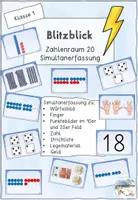 Vorschau - Fördermaterial/Inklusion - Blitzblick Zahlenräume 10 und 20 - Deckblatt