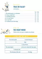 Aperçu - Apprentissages en autonomie - The velociraptor, True or false / The right word - Page 1