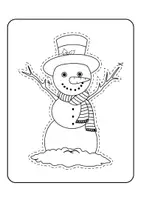 Vorschau - Mal- und Bastelvorlagen - Ausmalbilder Schneideübung - Fensterbilder und Girlande Kinder im Winter - schneiden üben - Seite 3