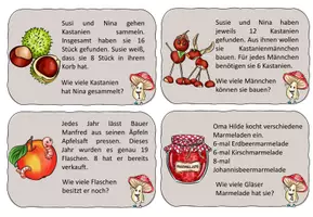 Vorschau - Arbeitsblätter - Herbst Stunde / Freiarbeit Klasse 2 im Zahlenraum bis 20 - Seite 1