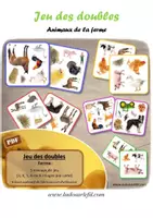 Aperçu - Apprentissages en autonomie - Jeu des doubles - Animaux de la ferme - Page de couverture
