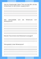 Vorschau - Arbeitsblätter - Lesetext (Lesetandem) "Tiere im Winter" - mit Fragen zum Text - Seite 3
