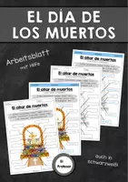 Vorschau - Arbeitsblätter - El Día de los Muertos - AB zum Altar (mit Hilfe) - Deckblatt