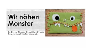 Vorschau - Mal- und Bastelvorlagen - Wir nähen Monstertaschen, Anleitung, editierbar - Seite 1