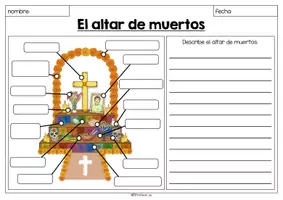 Vorschau - Arbeitsblätter - El Día de los Muertos - AB zum Altar + Text - Seite 2