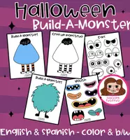Vorschau - Arbeitsblätter - Baue ein Monster {By Teaching Tutifruti} - Deckblatt