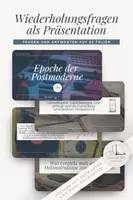 Vorschau - Stundenentwürfe - Präsentation für die Literatur der Postmoderne - Deckblatt