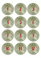 Vorschau - selbst erstellte Cliparts/Grafiken - Adventskalenderzahlen z.B. für den Klassenadventskalender - Seite 1