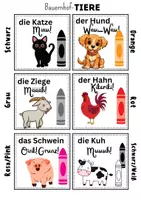 Vorschau - Arbeitsblätter - DaZ_Bauernhoftiere_und_Farben - Seite 1