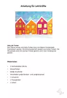 Vorschau - Mal- und Bastelvorlagen - Kunst Winter, Warme kalte Farben Winterlandschaft, Farbenlehre - Seite 1