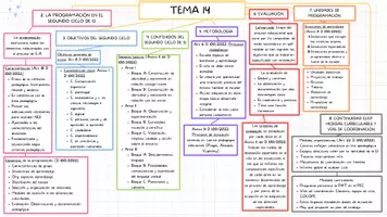 Vista previa - Tarjetas / Manipulativos - Esquema TEMA 14 Oposiciones infantil - Portada