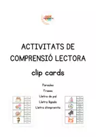 Vista previa - Juegos / Gamificación - Activitats de comprensió lectora en català. Clip cards - Portada
