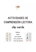Vista previa - Juegos / Gamificación - Actividades de comprensión lectora. Clip cards - Portada