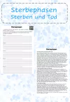 Vorschau - Arbeitsblätter - Sterbephasen - Sterben und Tod - Deckblatt