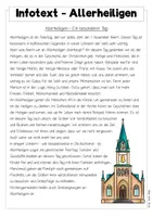 Vorschau - Arbeitsblätter - Infotext - Allerheiligen - Seite 1