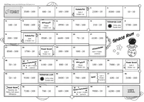 Vorschau - Arbeitsblätter - Dividieren durch 10 & 100 - Spiel (Spacerun) - Seite 3