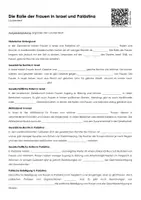Vorschau - Arbeitsblätter - Die Rolle der Frauen in Israel und Palästina (Lückentext und Übungen) - Deckblatt