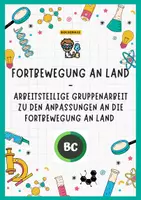 Vorschau - Stundenentwürfe - Fortbewegung von Wirbeltieren an Land - Gruppenarbeit / Unterrichtsmaterial - Deckblatt