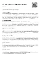 Vorschau - Arbeitsblätter - Die USA und der Israel-Palästina-Konflikt (Lückentext und Übungen) - Deckblatt