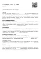 Vorschau - Arbeitsblätter - Geschichte Israels bis 1919 (Lückentext und Übungen) - Deckblatt
