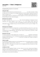 Vorschau - Arbeitsblätter - Jerusalem - 1 Stadt, 3 Religionen (Lückentext und Übungen) - Deckblatt