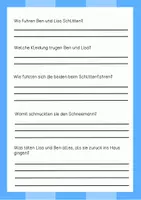 Vorschau - Arbeitsblätter - Lesetext (Lesetandem) "Schlittenfahren" - mit Fragen zum Text - Seite 2