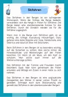 Vorschau - Arbeitsblätter - Lesetext (Lesetandem) "Skifahren" - mit Fragen zum Text - Seite 1