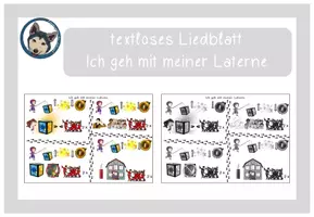 Vorschau - Arbeitsblätter - Ich geh mit meiner Laterne - Liedblatt - Deckblatt