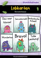 Vorschau - Bildkarten - Lobkärtchen für die Monsterklasse - Lobkarten Monster - Deckblatt
