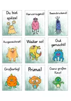 Vorschau - Bildkarten - Lobkärtchen für die Monsterklasse - Lobkarten Monster - Seite 2