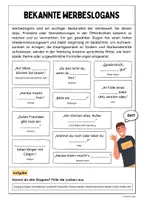 Vorschau - Arbeitsblätter - Sprachliche Mittel der Werbung - Seite 1