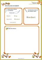 Vorschau - Unterrichtsreihen - Mini_Einheit Herbstgedicht Blätterfall - Seite 3