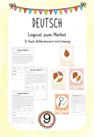 Vorschau - Arbeitsblätter - Herbst Logical 3-fach differenziert - Deckblatt