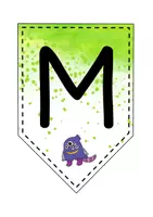 Vorschau - Mal- und Bastelvorlagen - Wimpelkette für die Monsterklasse - Monster Wimpel - Seite 1