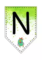 Vorschau - Mal- und Bastelvorlagen - Wimpelkette für die Monsterklasse - Monster Wimpel - Seite 3