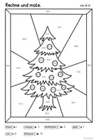 Vorschau - Arbeitsblätter - Rechenmalblätter Weihnachten Klasse 1 differenziert - Seite 2